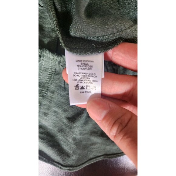 1. STATE One Shoulder Ruffle Wrap Mini Dress Green Tie Waist Size XS - Picture 9 of 9